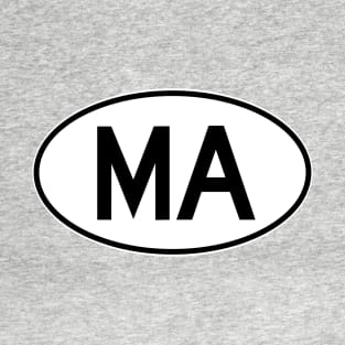 Massachusetts (MA) Oval T-Shirt